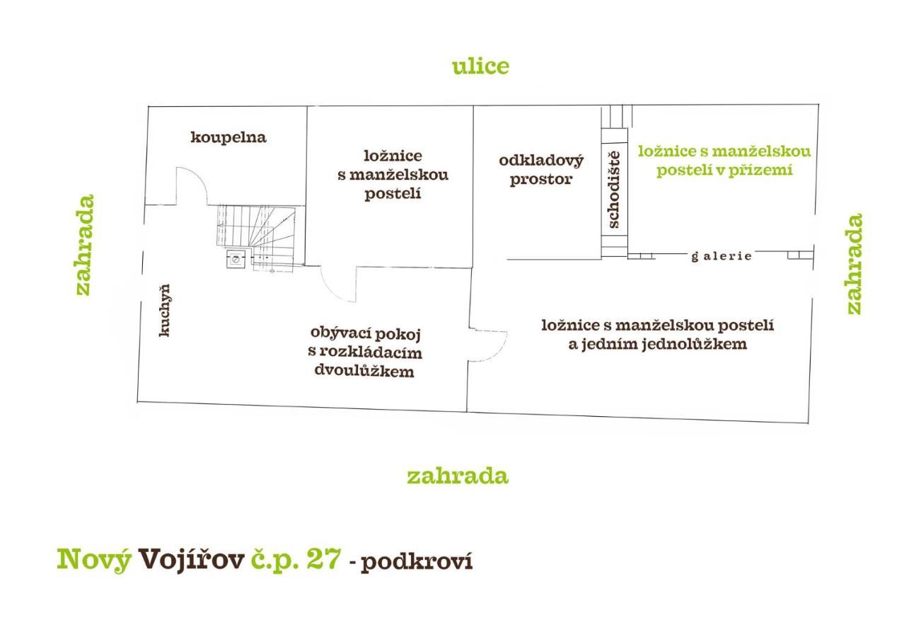 Chalupa Novy Vojirov Cp. 27 Nová Bystřice Esterno foto